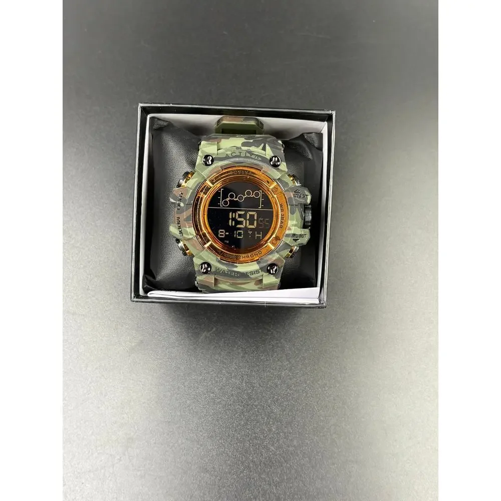 Activa X Invicta Summit Digital Watch 50mm Army Green Camouflage New in Box